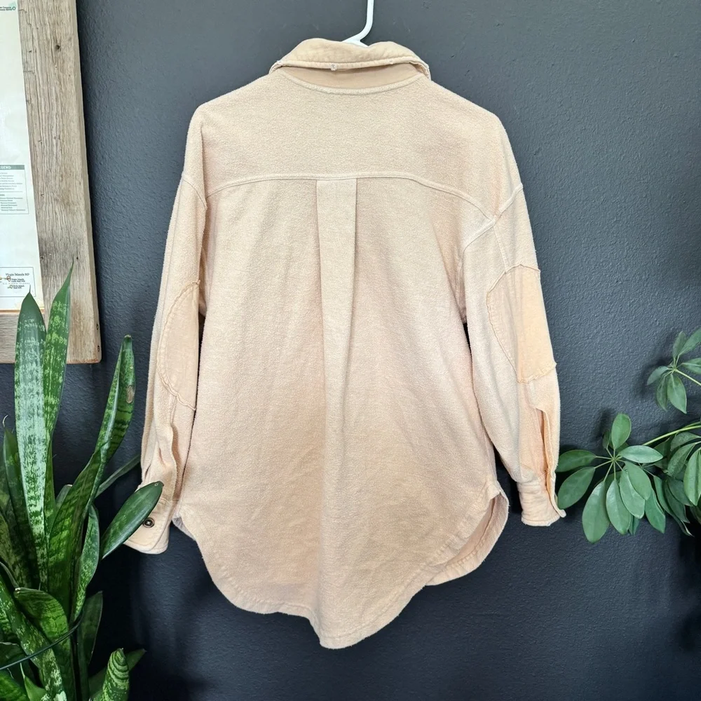 Free People Peach Ruby Shacket - Picture 4 of 5